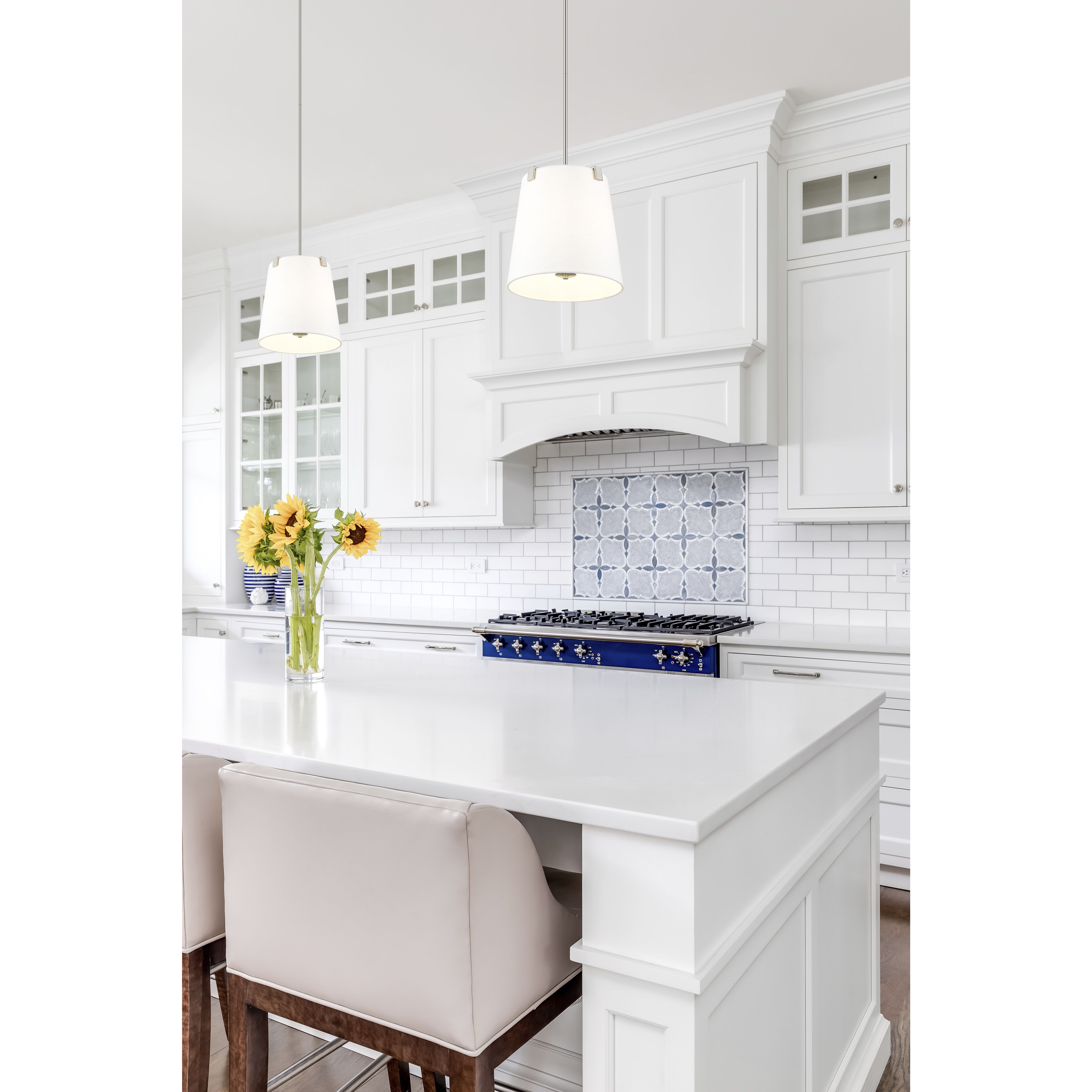 Weston 3 Light 13 inch Brushed Nickel Pendant Ceiling Light