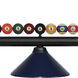 Shark 3 Light 58 inch Matte Black Billiard Ceiling Light in Navy Blue Steel