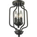 Cardinal 3 Light 8 inch Olde Bronze Flush Mount Ceiling Light
