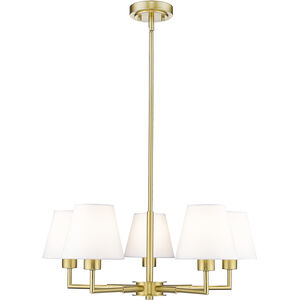 Leila 5 Light 26 inch Luxe Gold Chandelier Ceiling Light