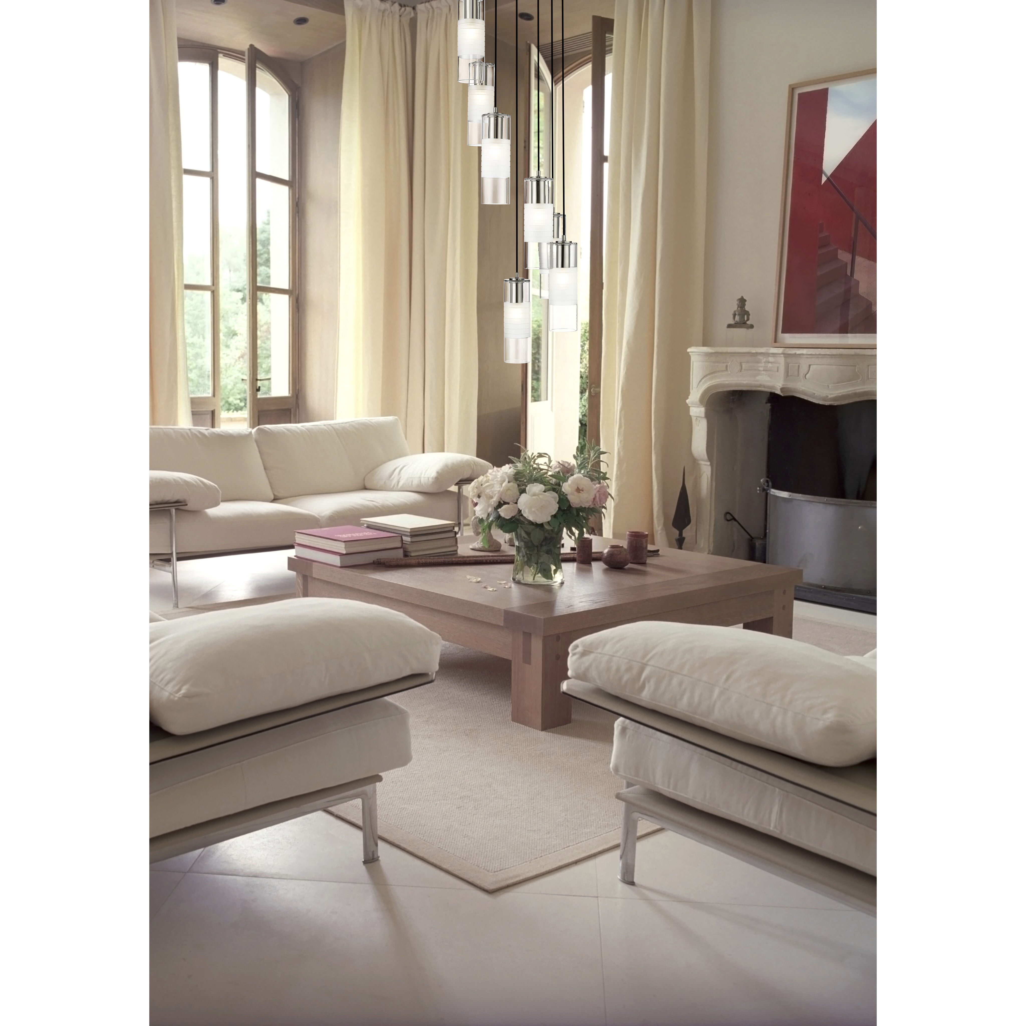 Alton 7 Light 18 inch Brushed Nickel Chandelier Ceiling Light