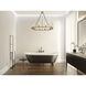 Beau 10 Light 46 inch Rubbed Brass Chandelier Ceiling Light