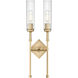 Esme 2 Light 8 inch Modern Gold Wall Sconce Wall Light