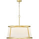 Lenyx 6 Light 26 inch Rubbed Brass Chandelier Ceiling Light