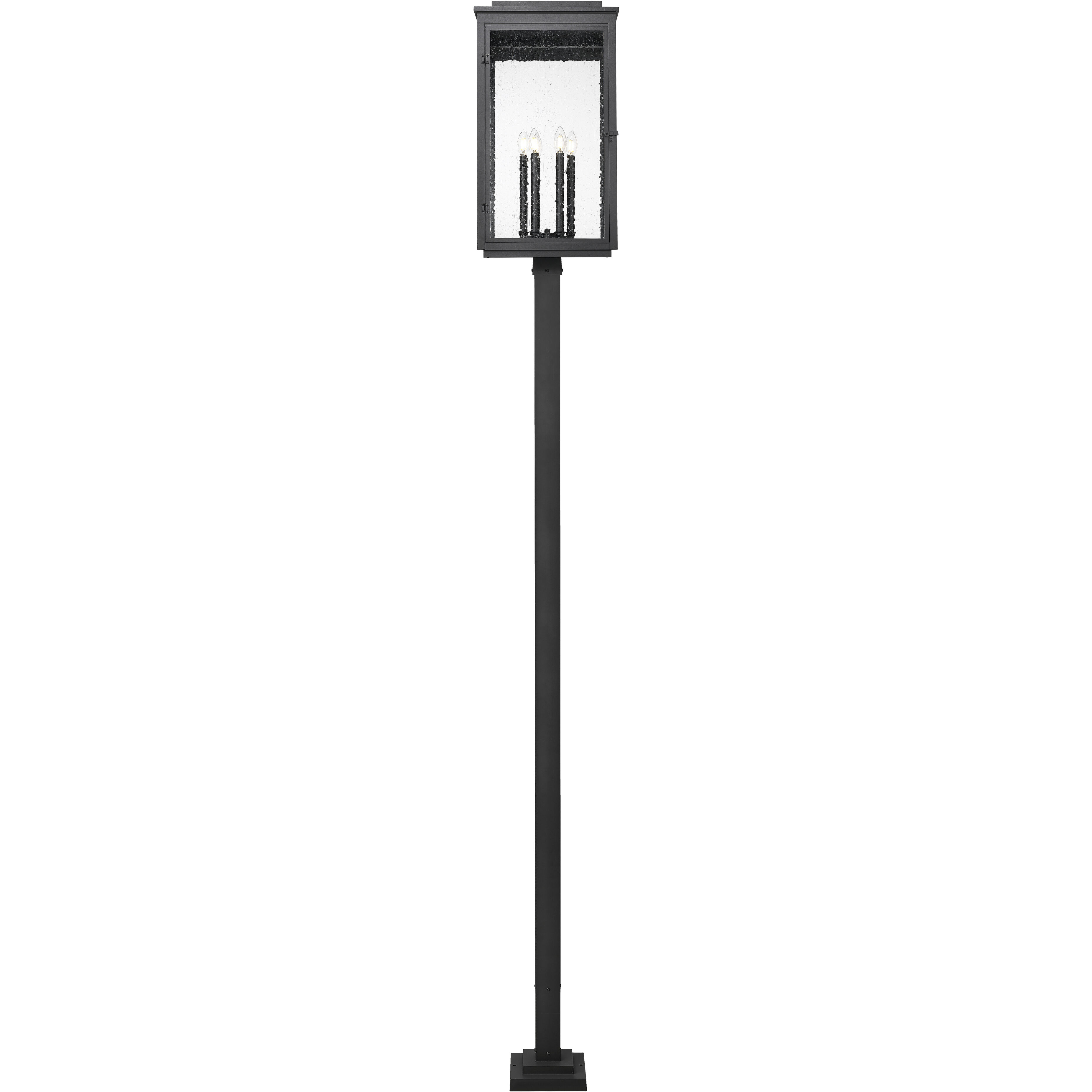 Hartwell 6 Light 125.5 inch Sand Black Outdoor Post Mounted Fixture