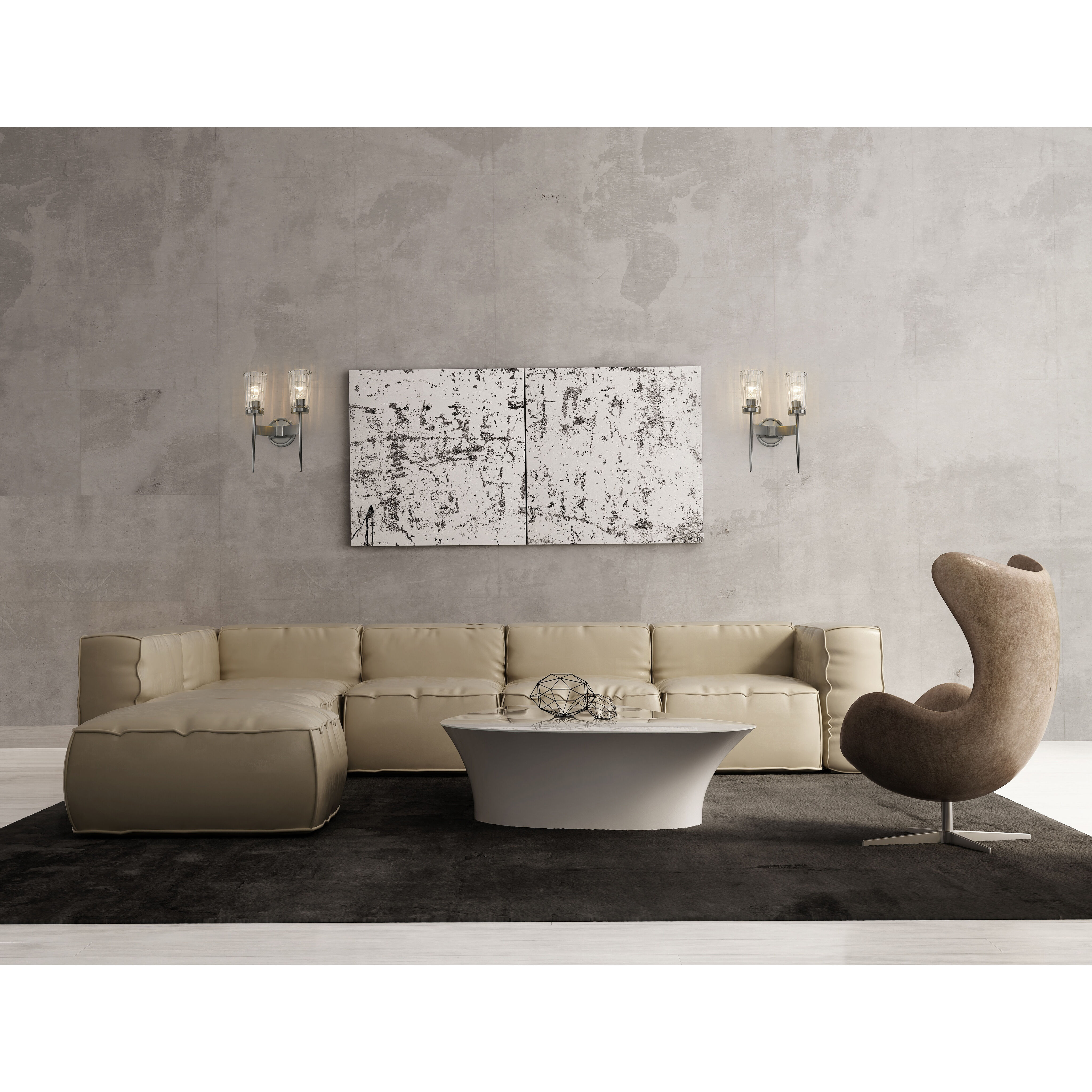 Flair 2 Light 11 inch Antique Nickel Wall Sconce Wall Light