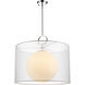 Arosia 1 Light 24 inch Chrome Pendant Ceiling Light