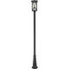 Brookside 1 Light 113.5 inch Black Outdoor Post Mounted Fixture