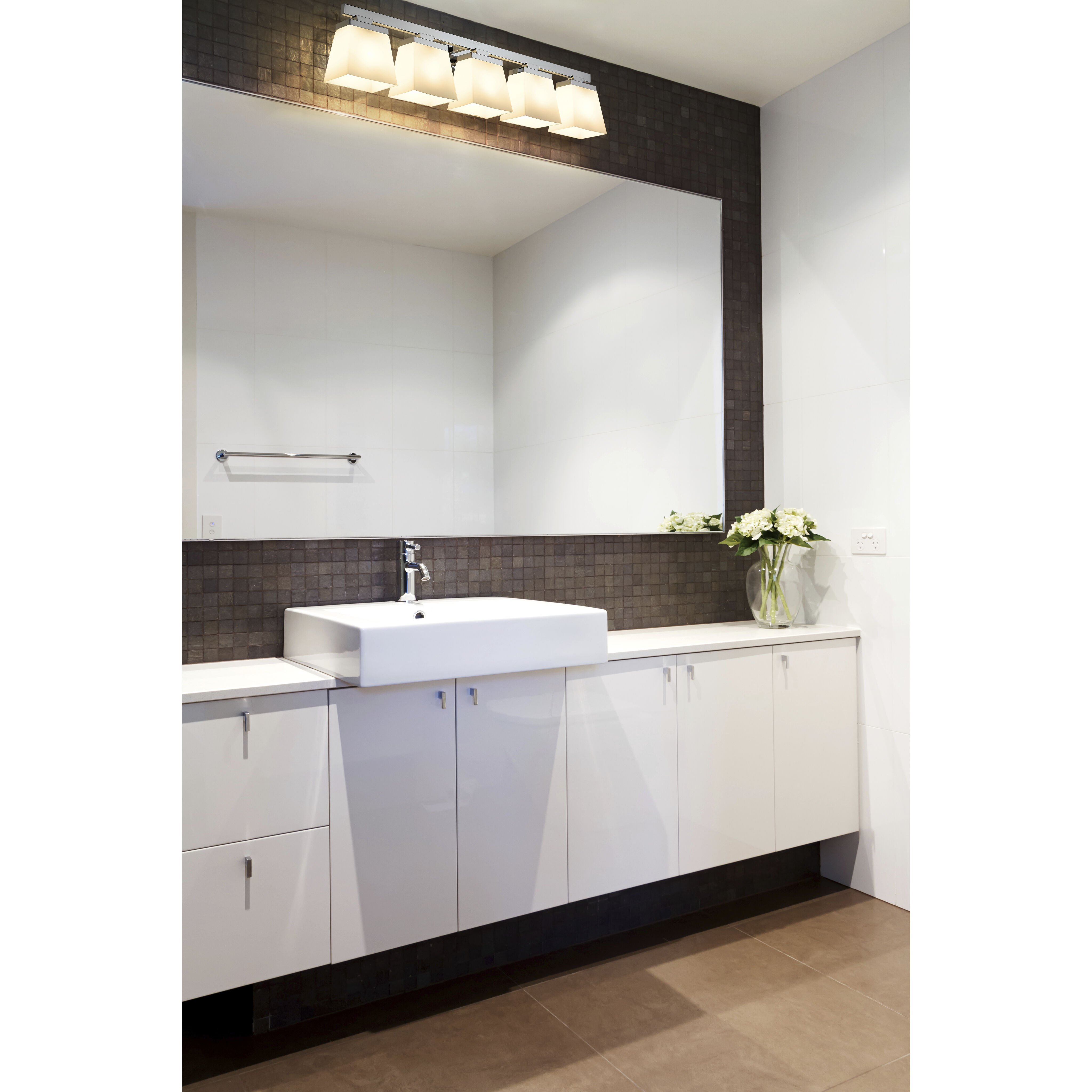 Astor 5 Light 36 inch Chrome Vanity Wall Light