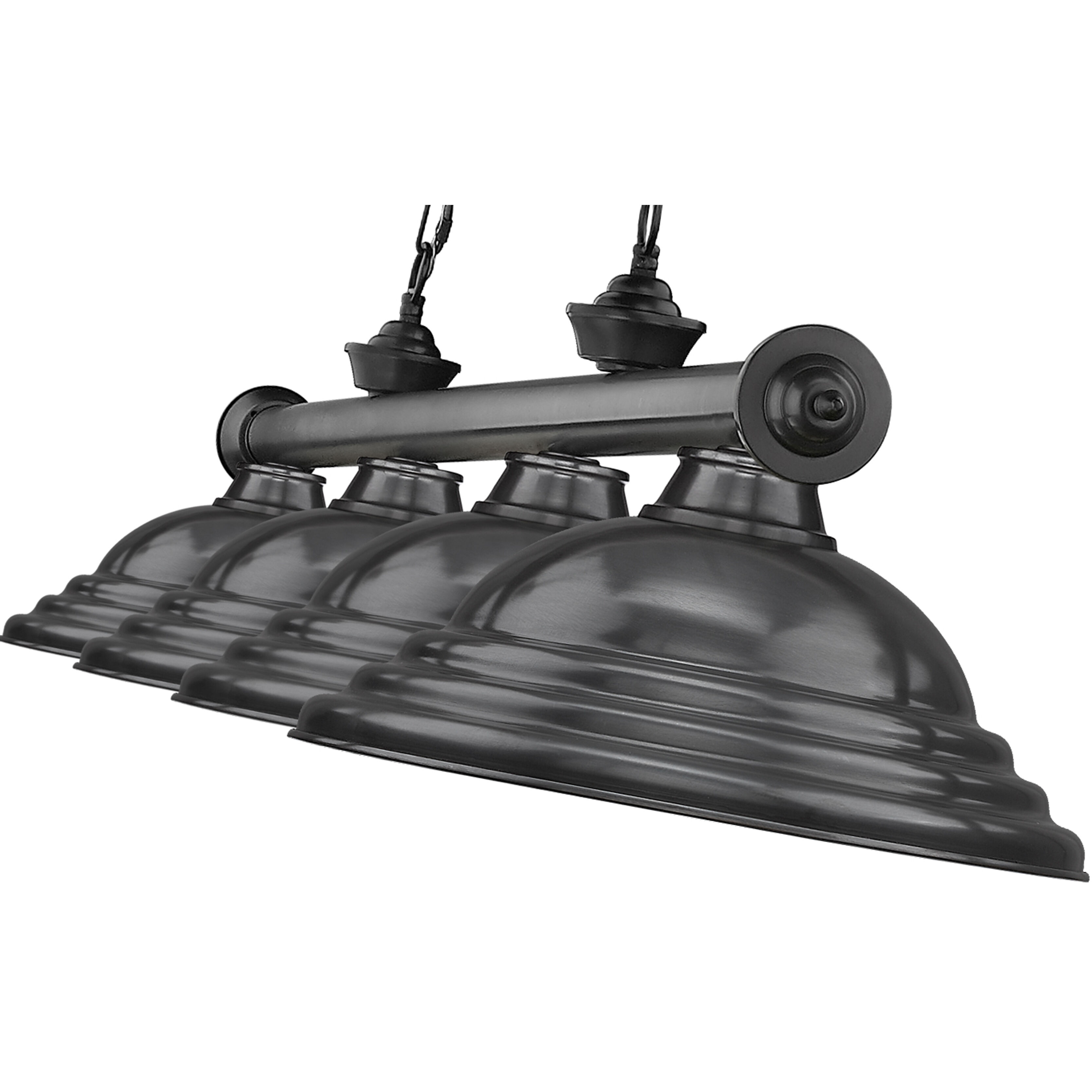 Cordon 4 Light 81.75 inch Bronze Plate Billiard Ceiling Light in Bronze Metal