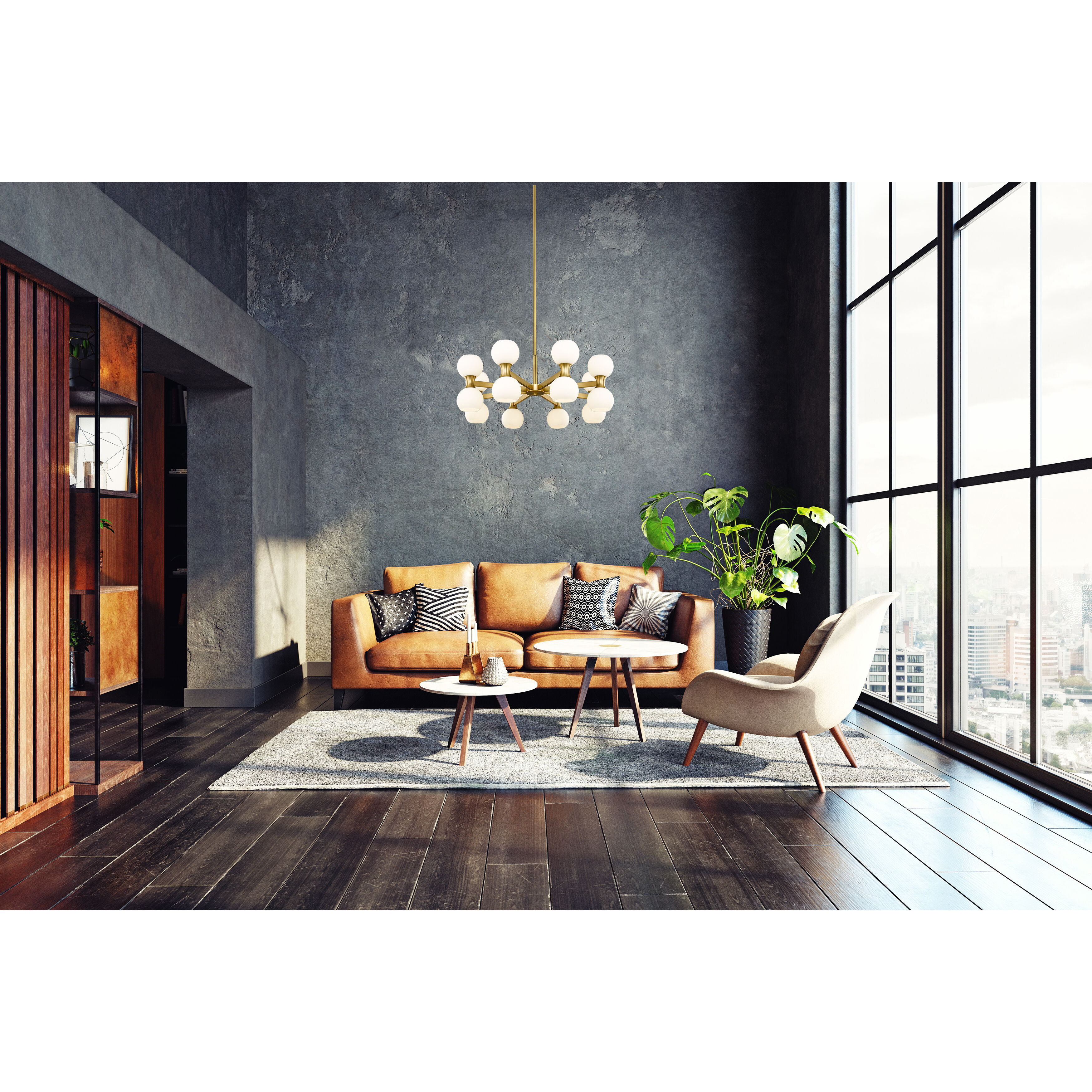 Artemis 16 Light 32 inch Modern Gold Chandelier Ceiling Light