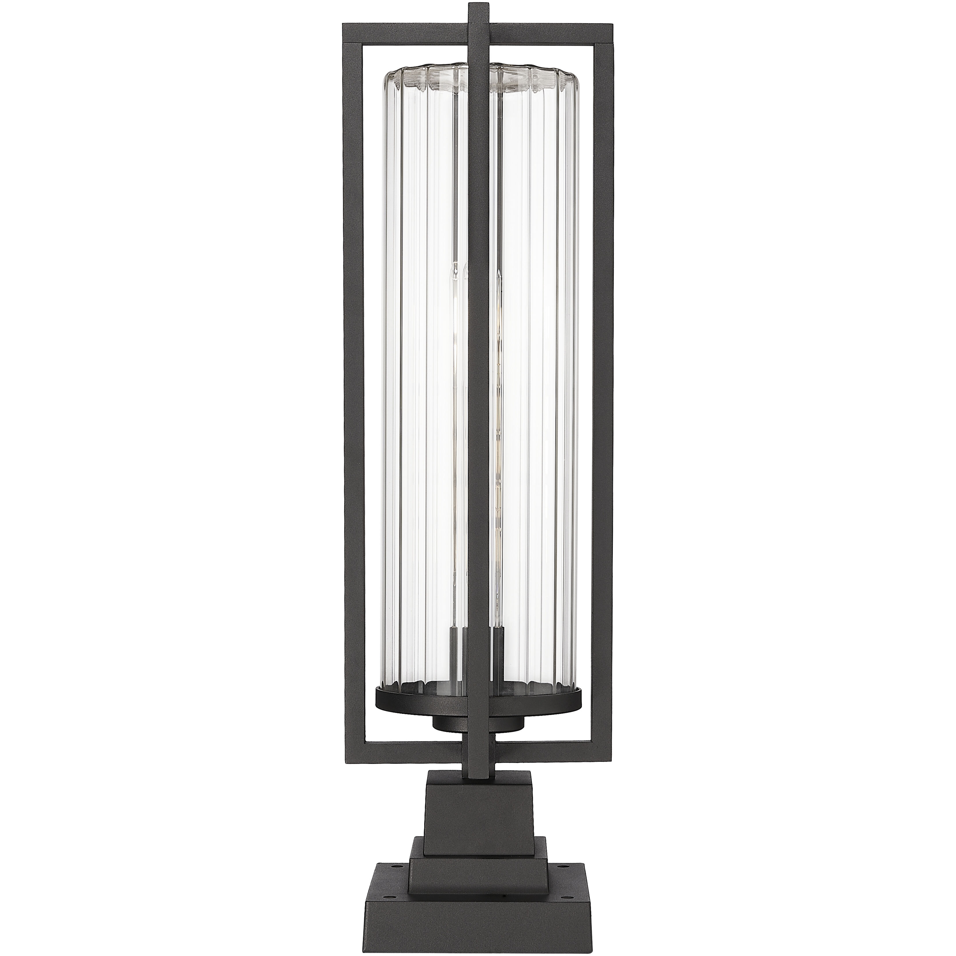 Aura 1 Light 15.25 inch Black Outdoor Pier Mounted Fixture in G9