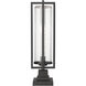 Aura 1 Light 15.25 inch Black Outdoor Pier Mounted Fixture in G9