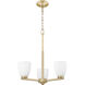Naya 3 Light 19.25 inch Modern Gold Chandelier Ceiling Light