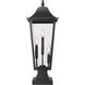 Gannon 3 Light 27.75 inch Black Outdoor Pier Mounted Fixture in G9