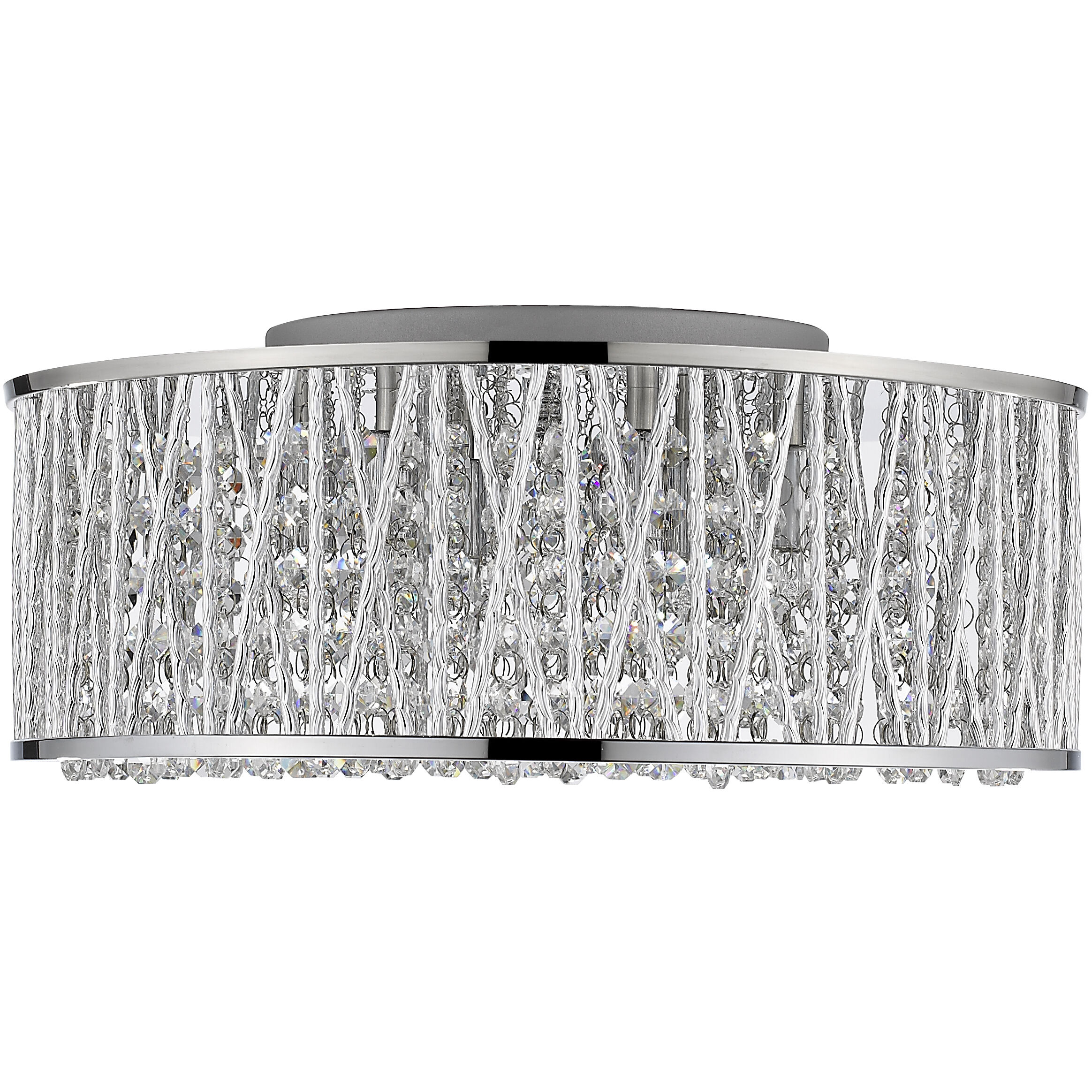 Terra 6 Light 15.75 inch Chrome Flush Mount Ceiling Light in 5.5