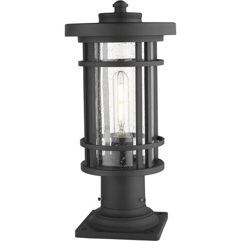 Jordan 1 Light 16.75 inch Black Outdoor Pier Mounted Fixture