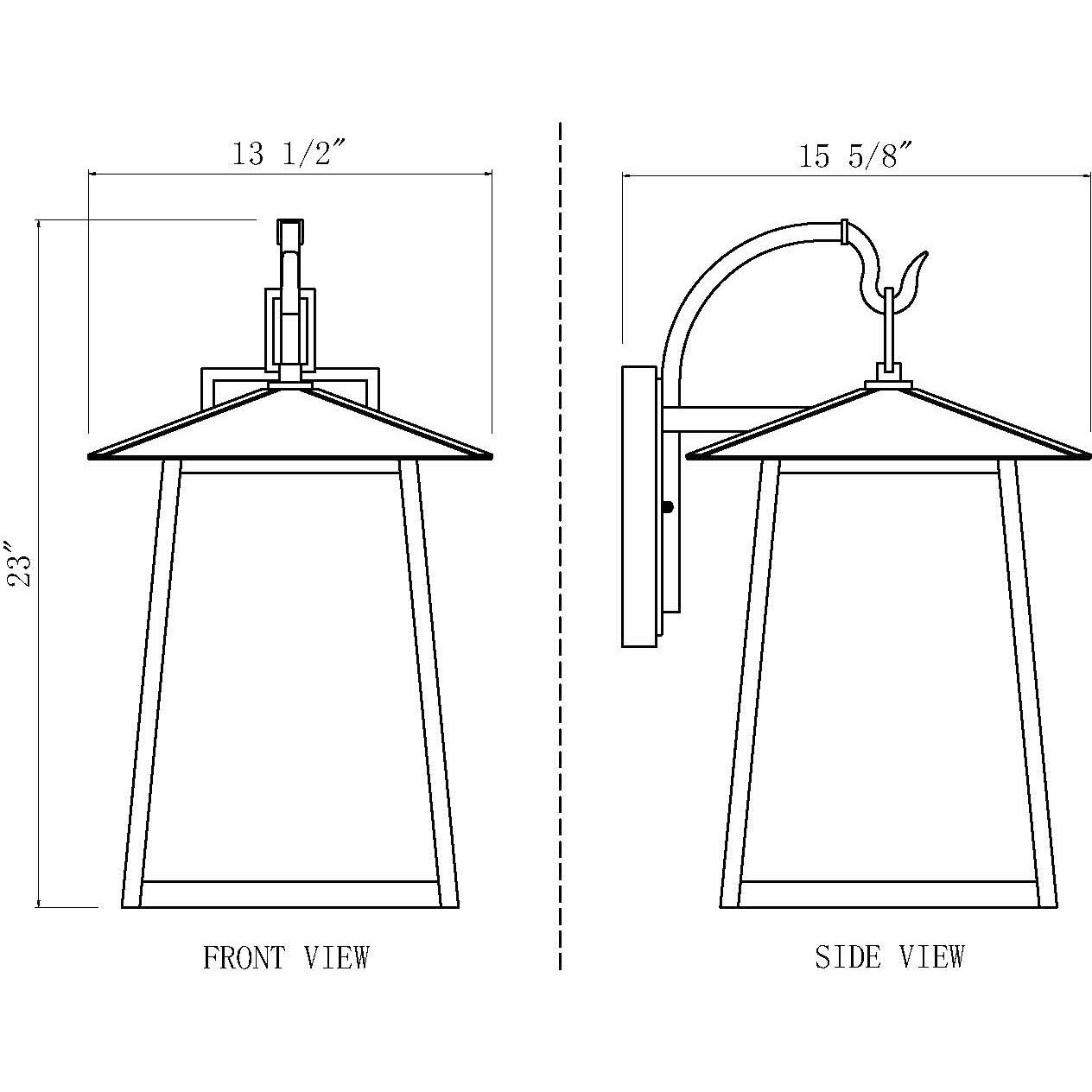 Rainer Outdoor Wall Light in Black, G9
