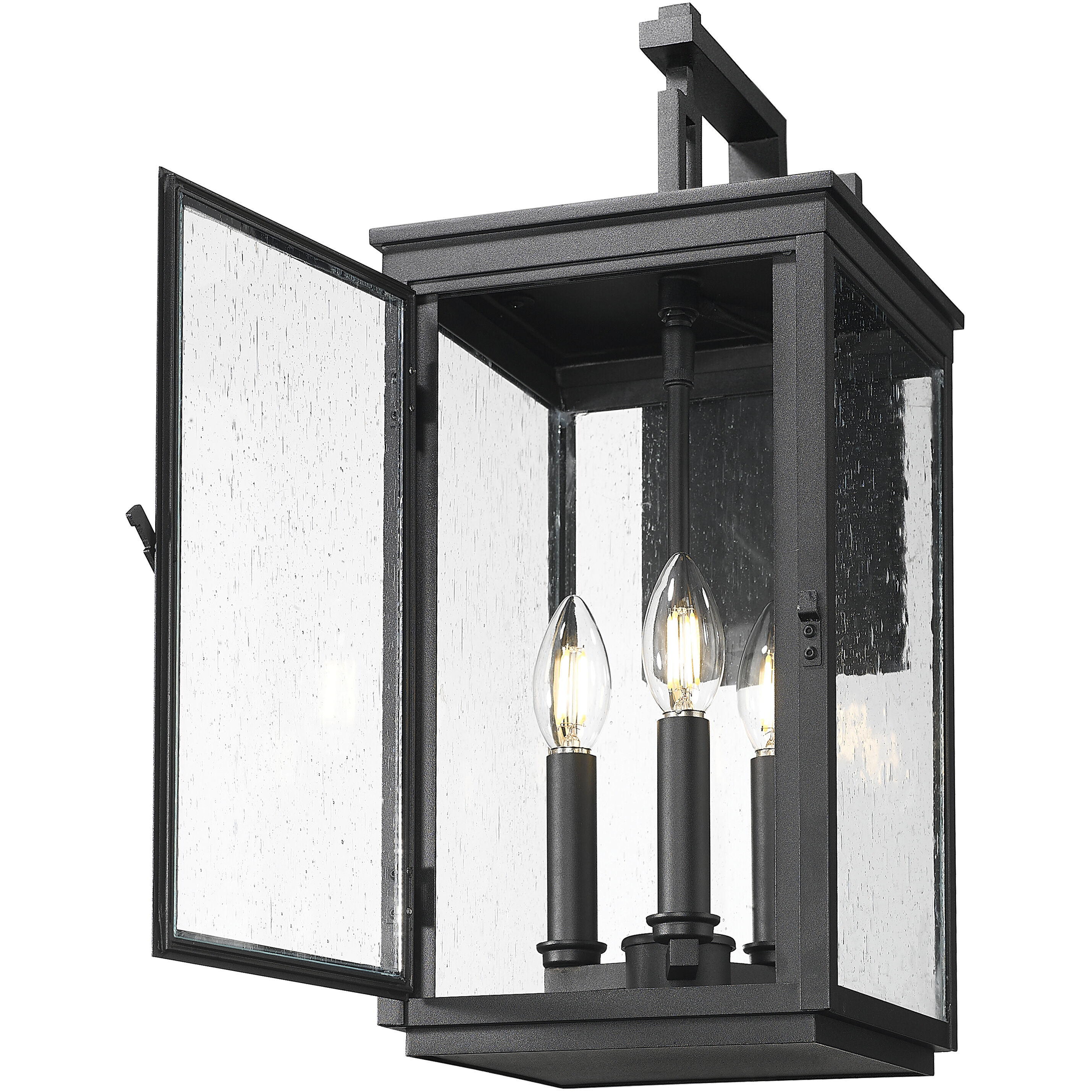 Hartwell 3 Light 19.25 inch Sand Black Outdoor Wall Light