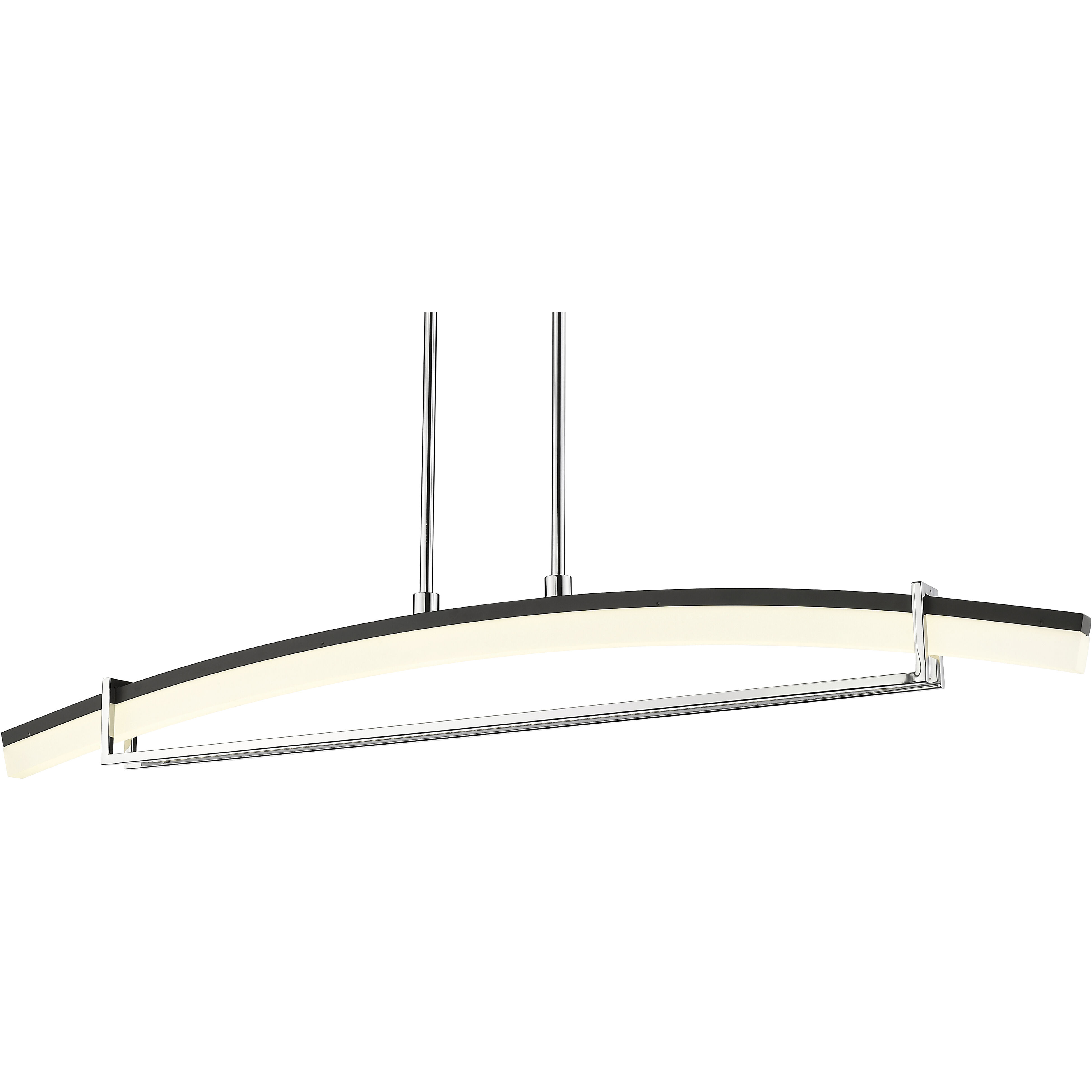 Arc LED 43.5 inch Chrome Linear Chandelier Ceiling Light