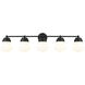 Vaughn 5 Light 40.75 inch Matte Black Vanity Wall Light