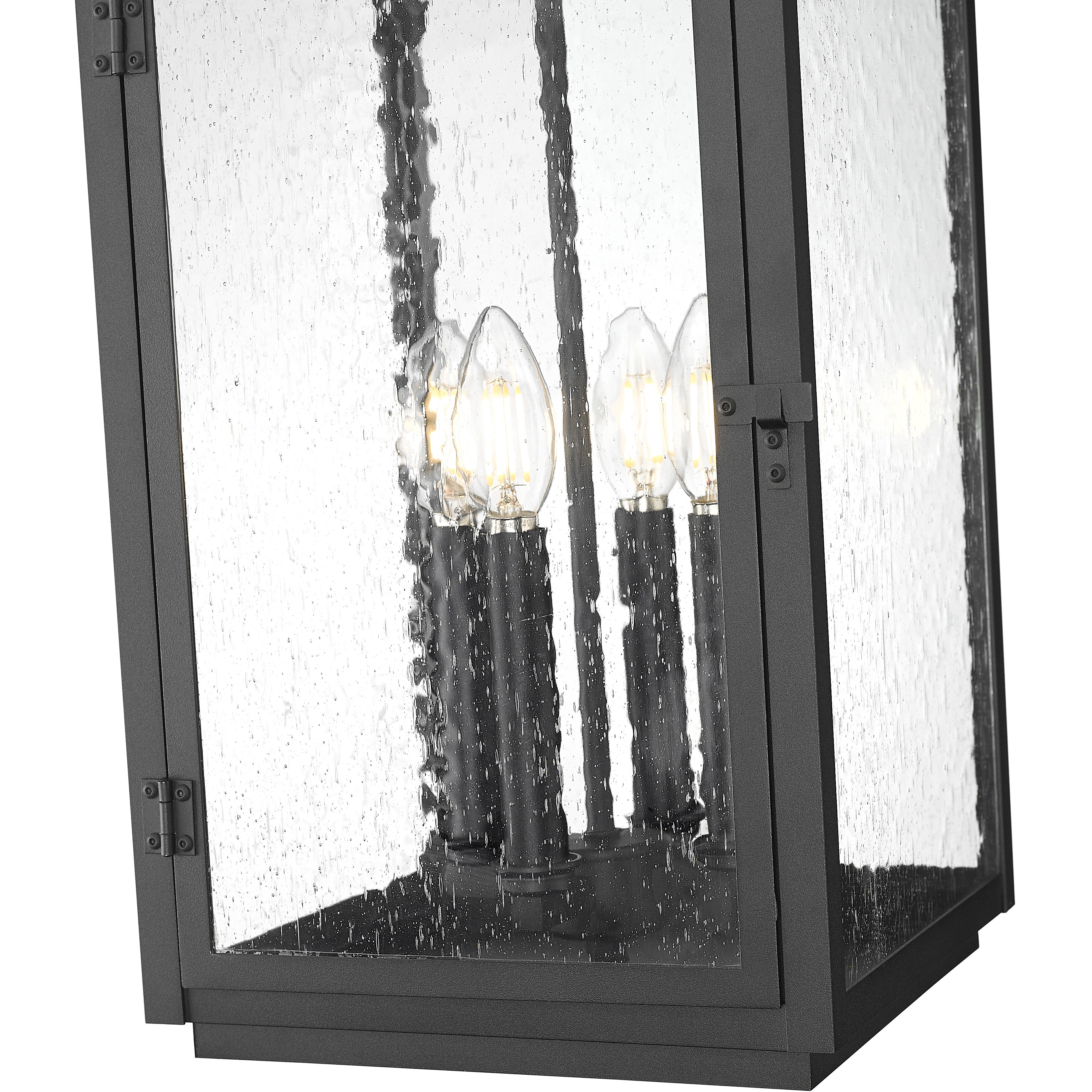 Hartwell 4 Light 10 inch Sand Black Outdoor Chain Mount Ceiling Fixture