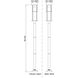 Luca LED 95.5 inch Black Outdoor Post Mounted Fixture