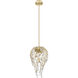 Gabriella 3 Light 9 inch Modern Gold Pendant Ceiling Light