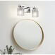 Jacqueline 2 Light 15.75 inch Chrome Bathroom Vanity Wall Light