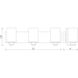 Beckett 3 Light 23 inch Matte Black Vanity Wall Light