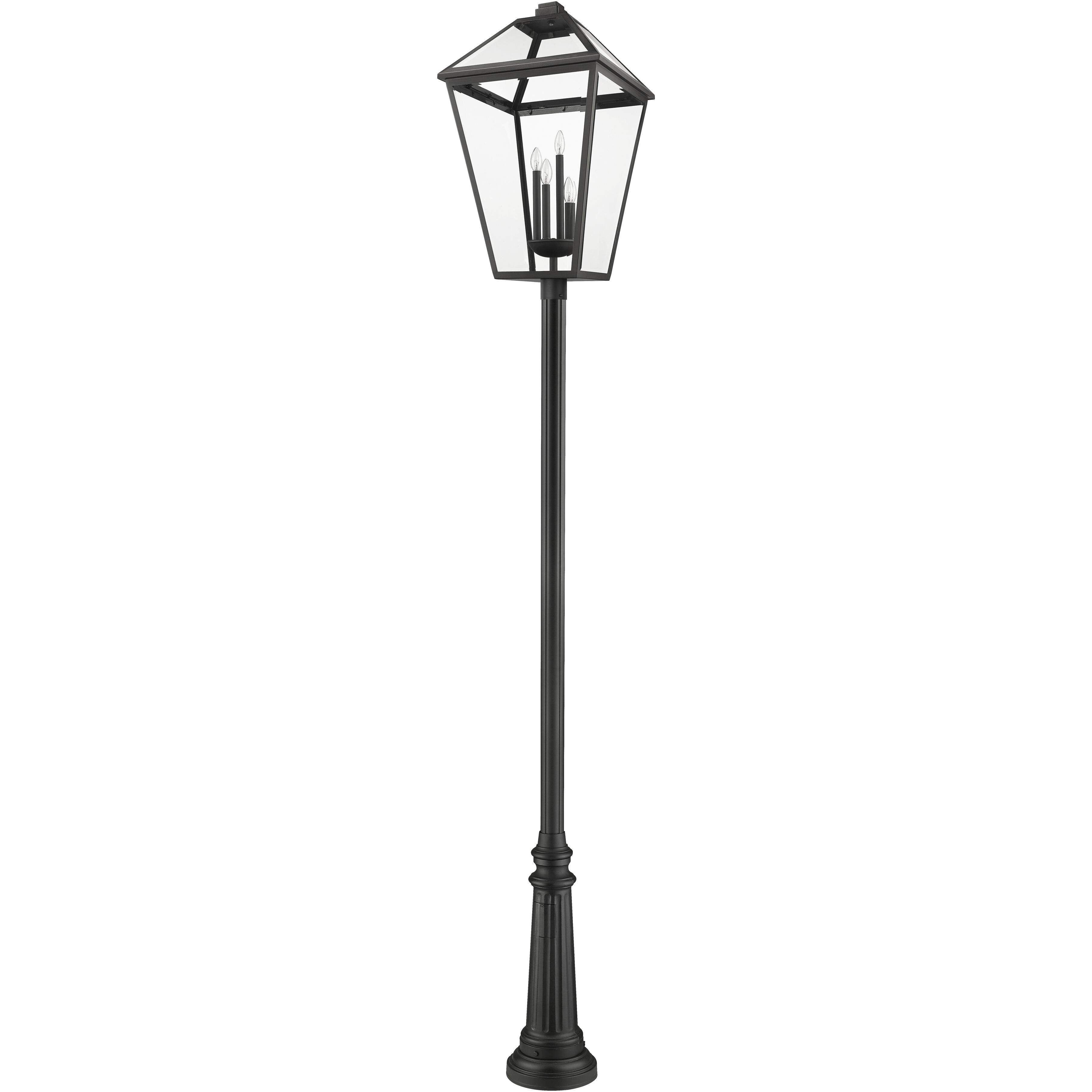 Talbot 4 Light 128.75 inch Black Outdoor Post Mounted Fixture