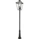 Talbot 4 Light 128.75 inch Black Outdoor Post Mounted Fixture