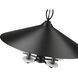 Rialto 5 Light 22 inch Matte Black Pendant Ceiling Light in Matte Black Outer,  Signature Rubbed Brass Inner