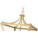 Montalcino 3 Light 16 inch Rubbed Brass Chandelier Ceiling Light