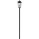 Gannon 3 Light 125.5 inch Black Outdoor Post Mounted Fixture in G9