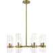 Datus 8 Light 32 inch Rubbed Brass Chandelier Ceiling Light