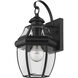 Westover 1 Light 13.75 inch Black Outdoor Wall Light