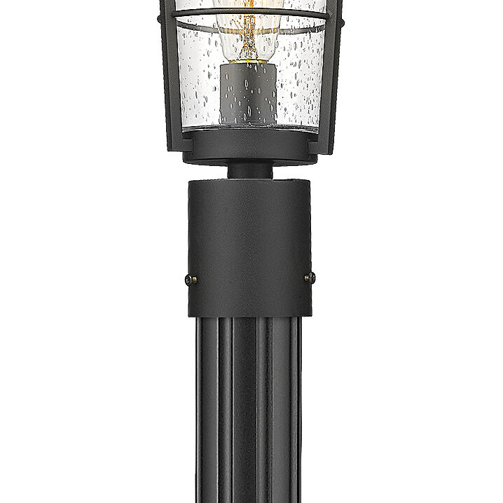 Helix 1 Light 109.25 inch Black Outdoor Post Mounted Fixture