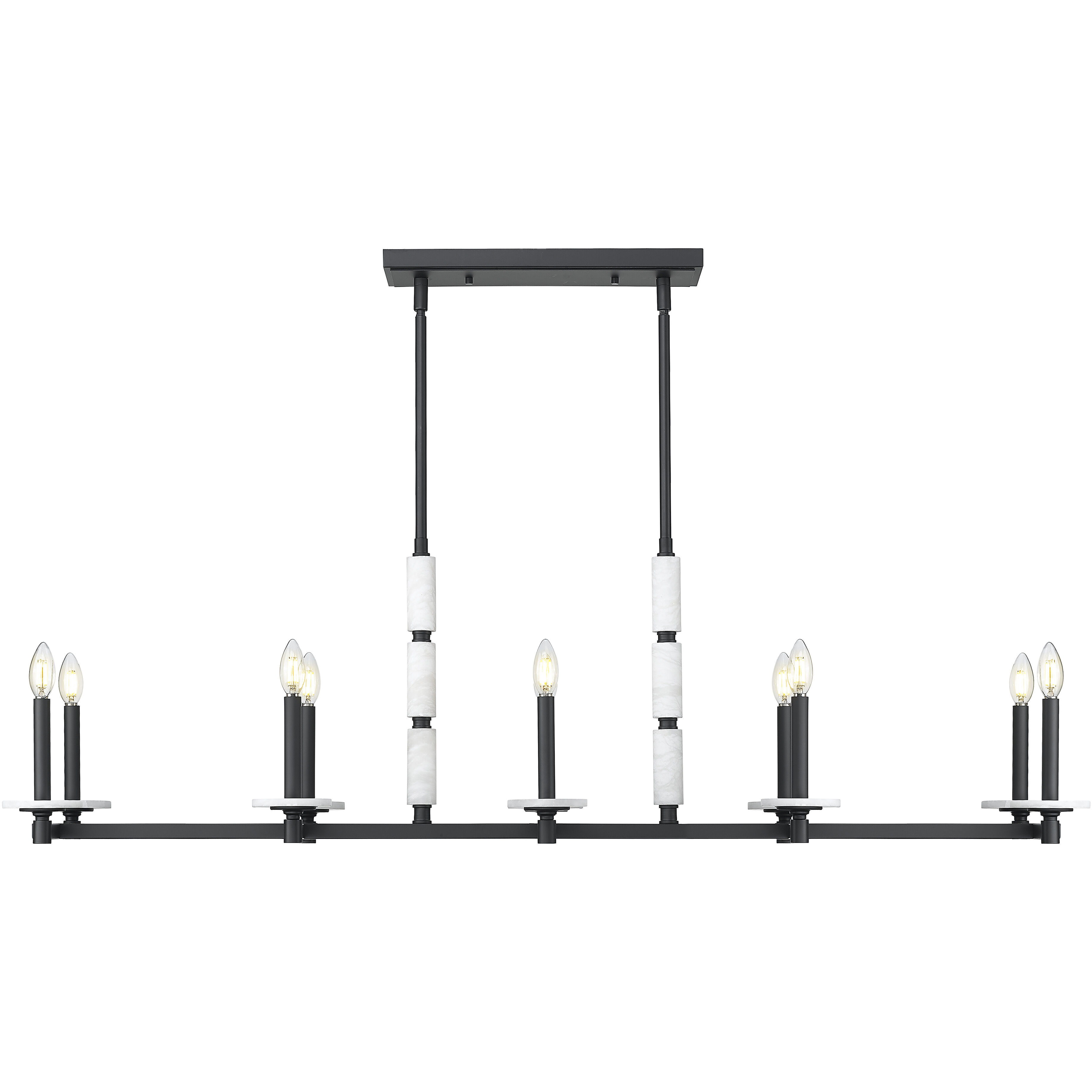 Kaden Linear Chandelier Ceiling Light in Matte Black