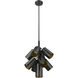 Lumina 9 Light 17 inch Matte Black Chandelier Ceiling Light