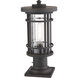Jordan 1 Light 16.75 inch Oil Rubbed Bronze Outdoor Pier Mounted Fixture in 5.25