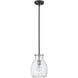 Bella 1 Light 8 inch Matte Black and Brushed Nickel Pendant Ceiling Light