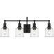 Bryant 4 Light 32 inch Matte Black Vanity Wall Light