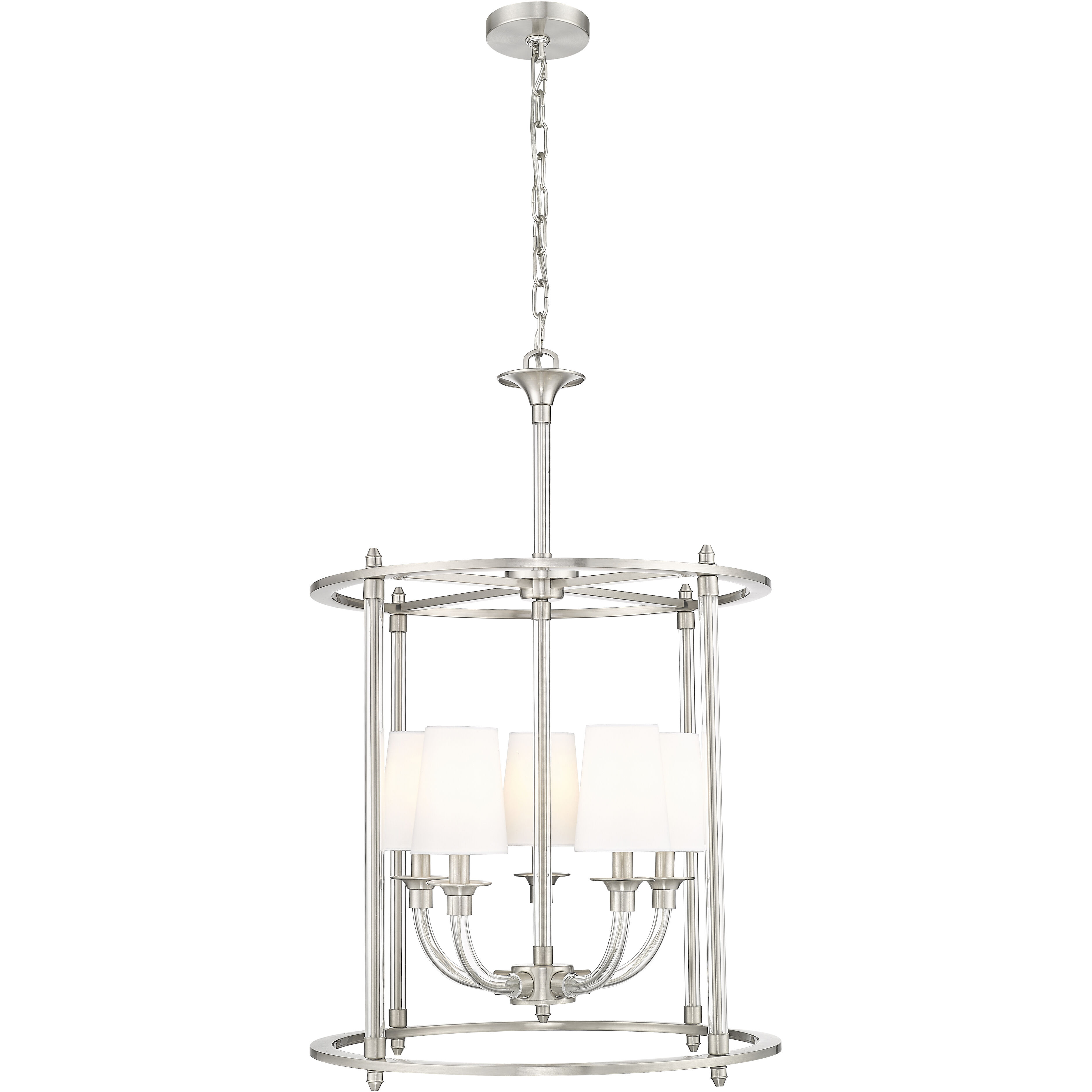 Katerina 5 Light 20 inch Brushed Nickel Chandelier Ceiling Light
