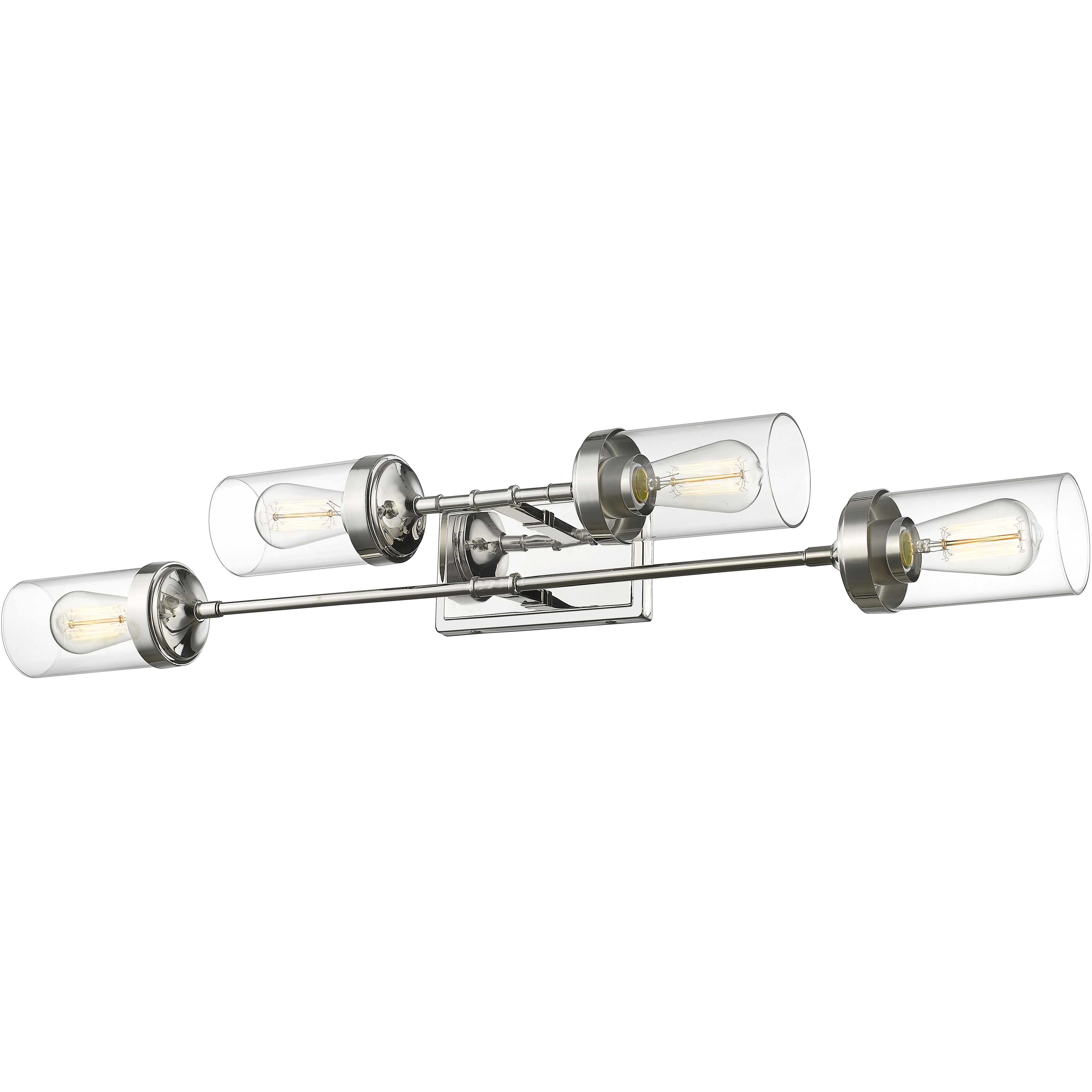 Calliope 4 Light 38 inch Polished Nickel Vanity Wall Light
