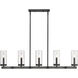 Marlow 5 Light 4.5 inch Ashen Barnboard Outdoor Linear Chandelier