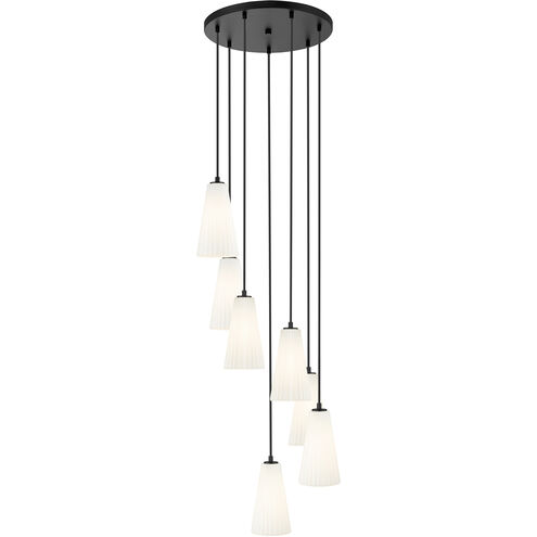 Farrell 7 Light 18 inch Matte Black Chandelier Ceiling Light