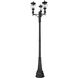 Davina 3 Light 115.25 inch Black Outdoor Post Mounted Fixture in G9