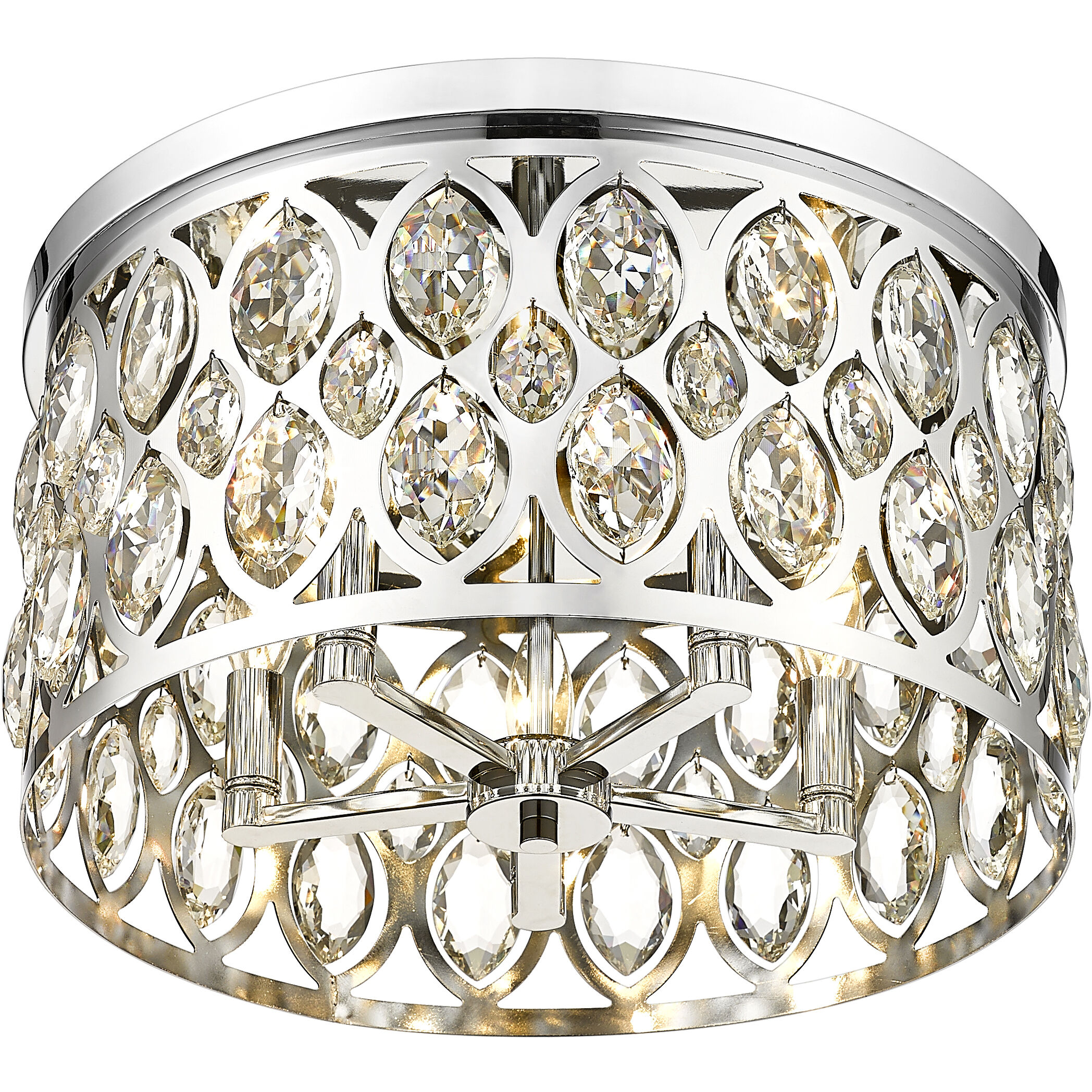 Dealey 5 Light 18 inch Chrome Flush Mount Ceiling Light