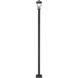 Talbot 1 Light 110 inch Black Outdoor Post Mounted Fixture in Clear Beveled Glass